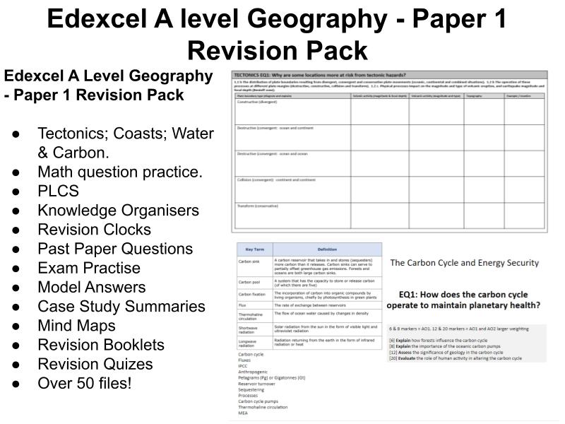 Edexcel A level Geography Revision