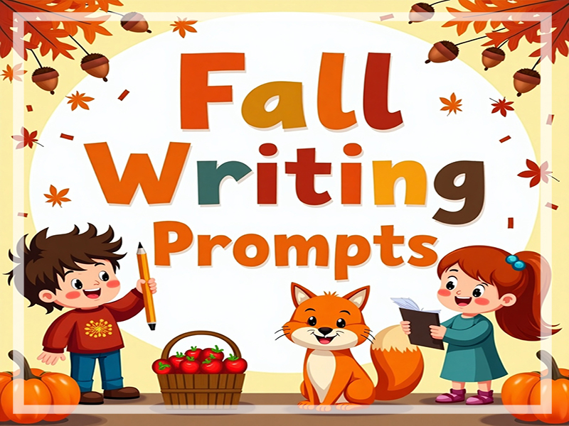 Fall Autumn Story Starters Writing Prompts  for EYFS / Nursery / Reception
