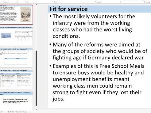 OCR B GCSE people's health modern liberal reforms