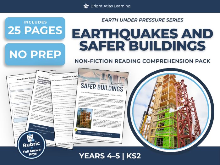 Earthquakes Reading Comprehension | KS2 Years 4 & 5