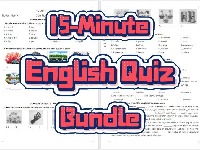 15-Minute English Tests | Vocabulary, Grammar & Reading
