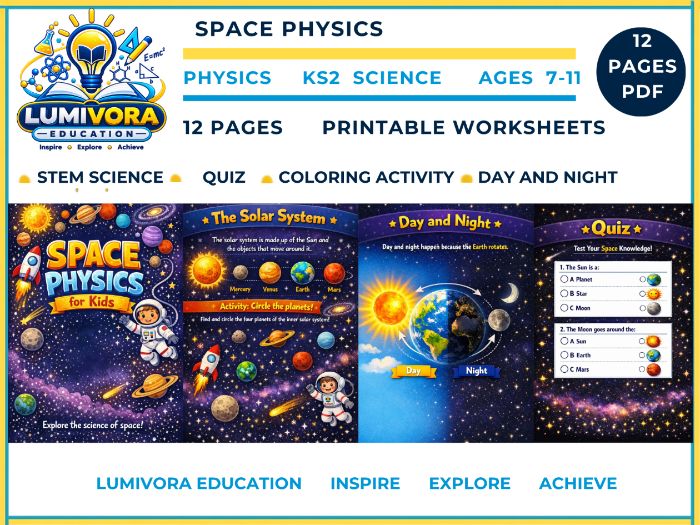 KS2 Science | Space Physics STEM Workbook (Ages 7–11)