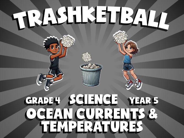 Ocean Currents & Temperatures TRASHKETBALL Science Game | No-Prep Year 5 Review Activity