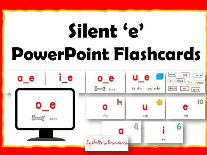 Silent/Magic E PowerPoint Flashcards