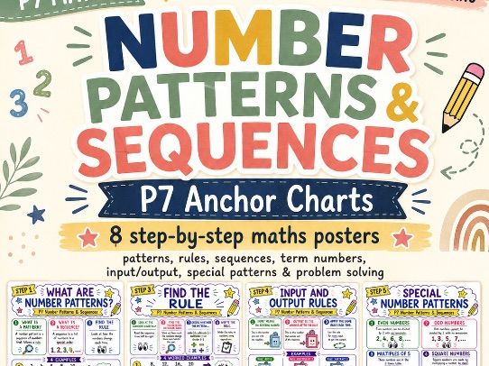 Number Patterns and Sequences P7 Anchor Charts