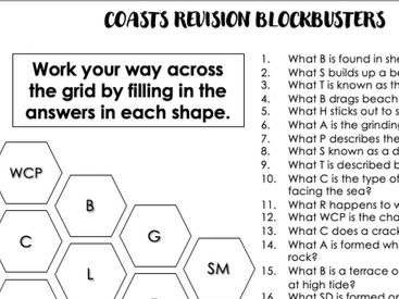 GCSE Revision Coasts Blockbusters AQA Eduqas WJEC