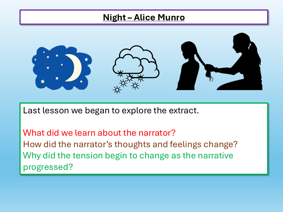 Night Alice Munro Edexcel IGCSE