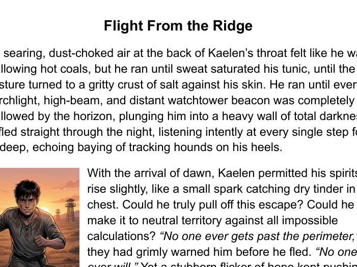KS2 Reading Comprehension – Flight From the Ridge | SATs Style Questions | Year 5 & Year 6