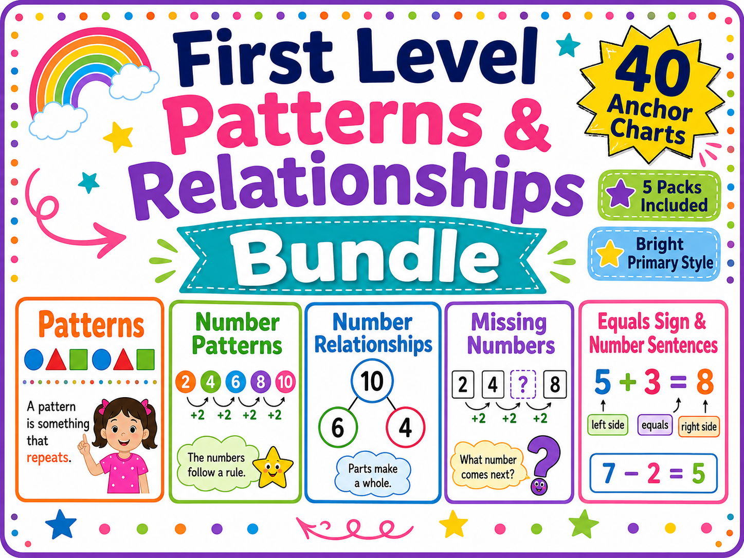Patterns and Relationships KS1/First Level Anchor Chart Bundle