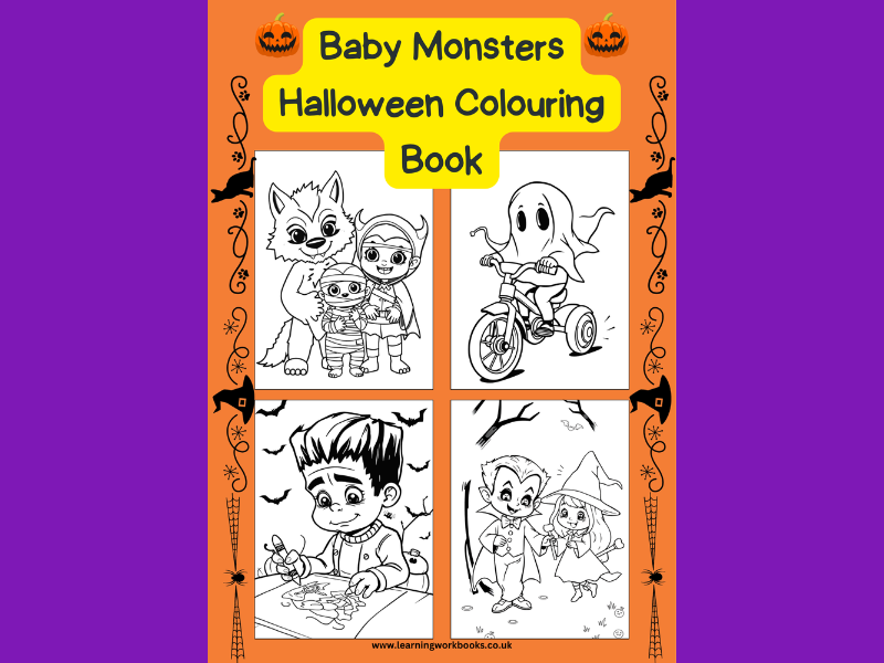 Baby Monsters Halloween Colouring Book
