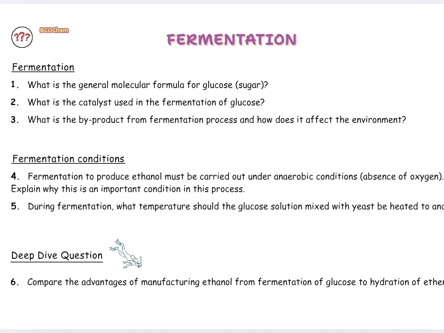 Fermentation: AQA GCSE Chemistry