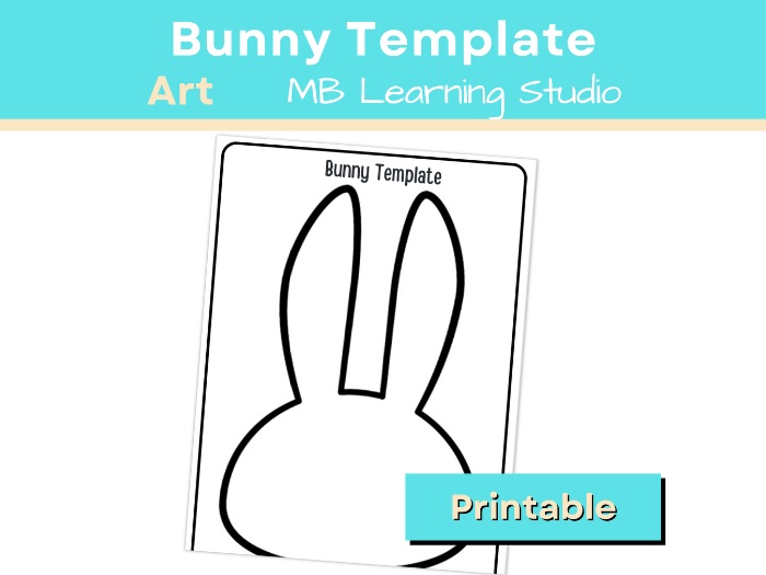 Bunny Outline Template - Ideal for crafts, displays and fine motor activities