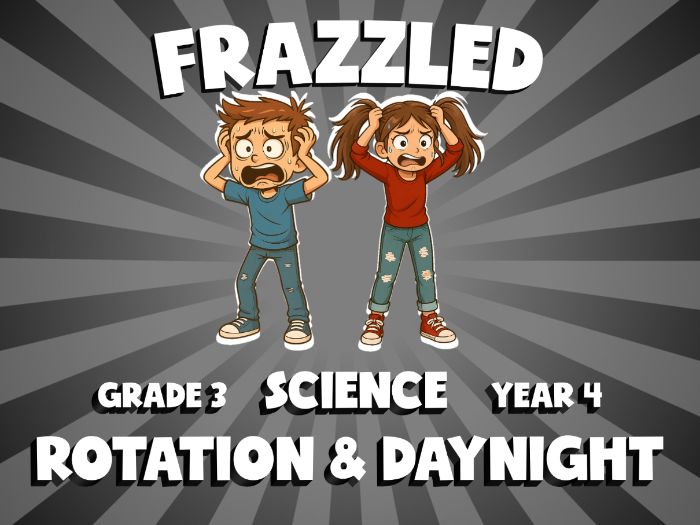 Rotation & Daynight FRAZZLED Science Game | No-Prep Year 4 Review Activity