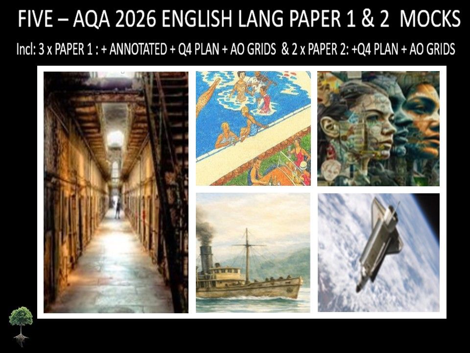 FIVE - AQA PAPER 1 & 2 | 2026 FULL MOCKS | ANNOTATED | Q4 PLAN | AO GRIDS