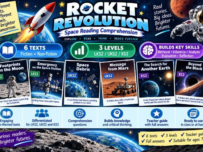 World Space Week: Rocket Revolution Reading Comprehension Pack | LKS2, UKS2 & KS3