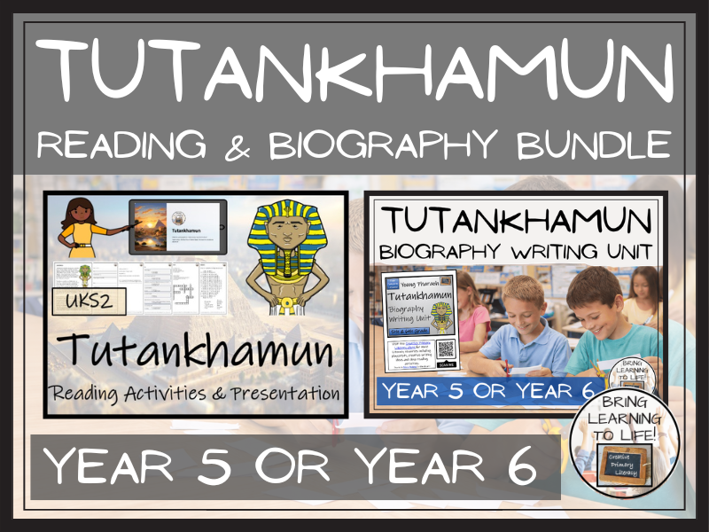 Tutankhamun Reading Comprehension & Biography Bundle | UKS2