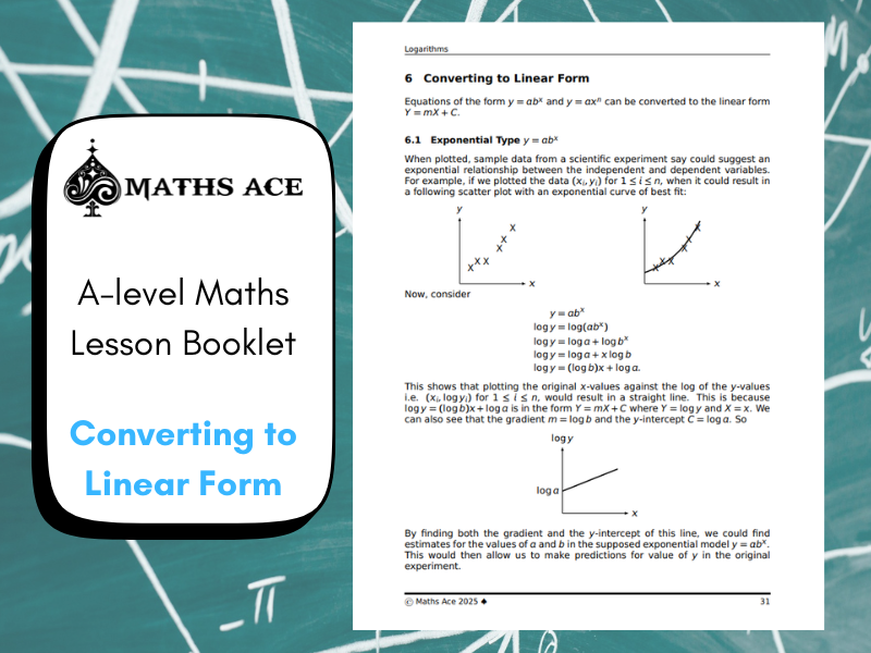 A-level Maths Lesson Booklet: Curve Fitting