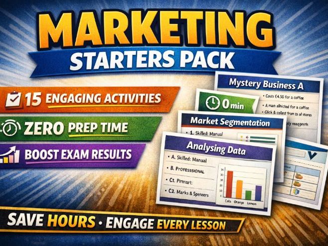 Marketing Starters Pack . Save Hours. Boost Results. Engage Every Lesson