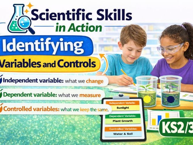 Identifying Variables and Controls (KS2/3 Science Skills): Investigate Like a Scientist