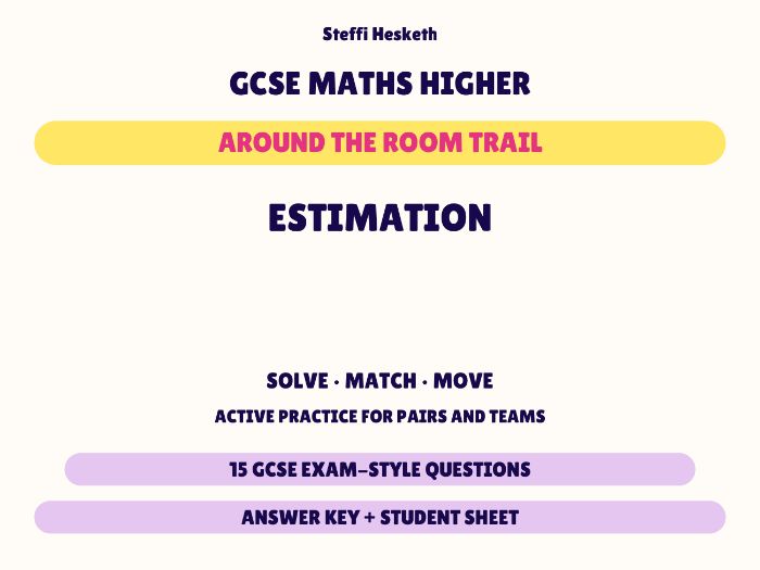 GCSE Higher Maths Estimation | Around the Room Trail