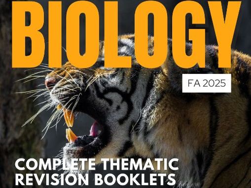 IBDP Biology Thematic Student Revision Booklets I Theme A - D for FA 2025 I Revision Resources