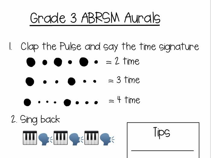 Grade 3 ABRSM Aural Worksheet