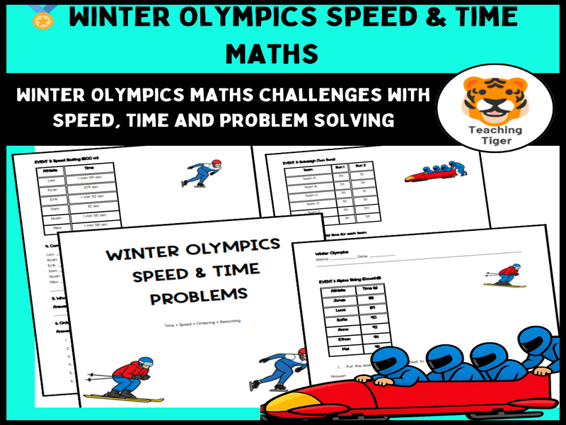 Winter Olympics Speed and Time Problems – Maths Reasoning & Word Problems (KS2)