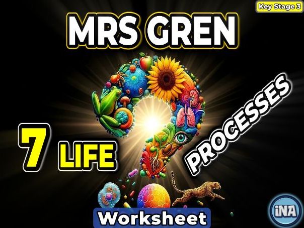 MRS GREN Worksheet – The Seven Life Processes | KS3 Biology | 100 Marks + Answers (FREE)