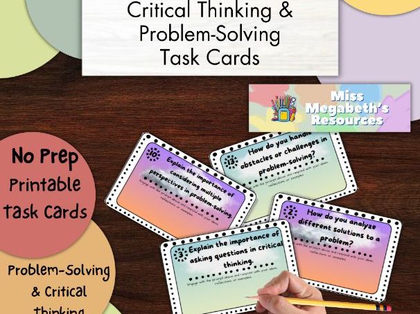 Learning Strategies 2.0: Critical Thinking and Problem-Solving Task Cards