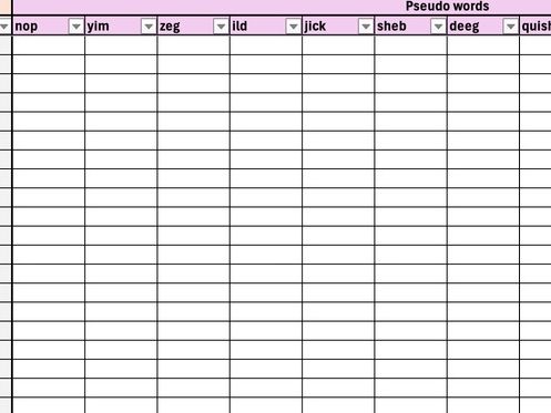 Phonics Screening 2024 Data Tracker – Automatic Scores & Class Analysis