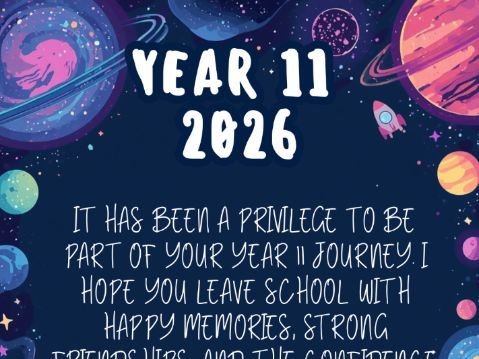 Year 11 2026 Cosmic Leavers Message