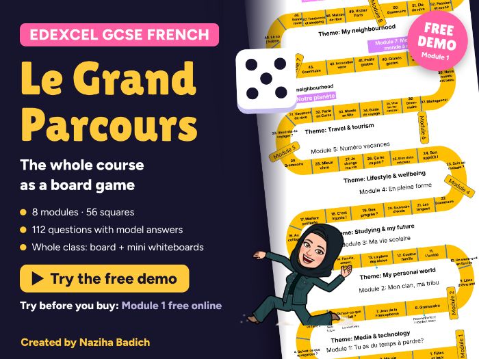 GCSE French Revision Board Game (Edexcel)