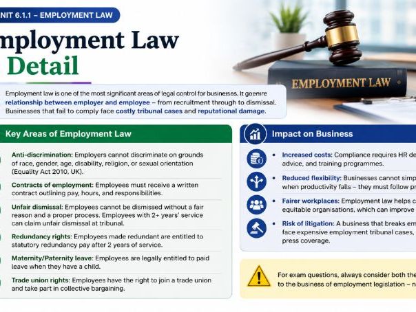 A Level Business - 6.1.1 Political and legal