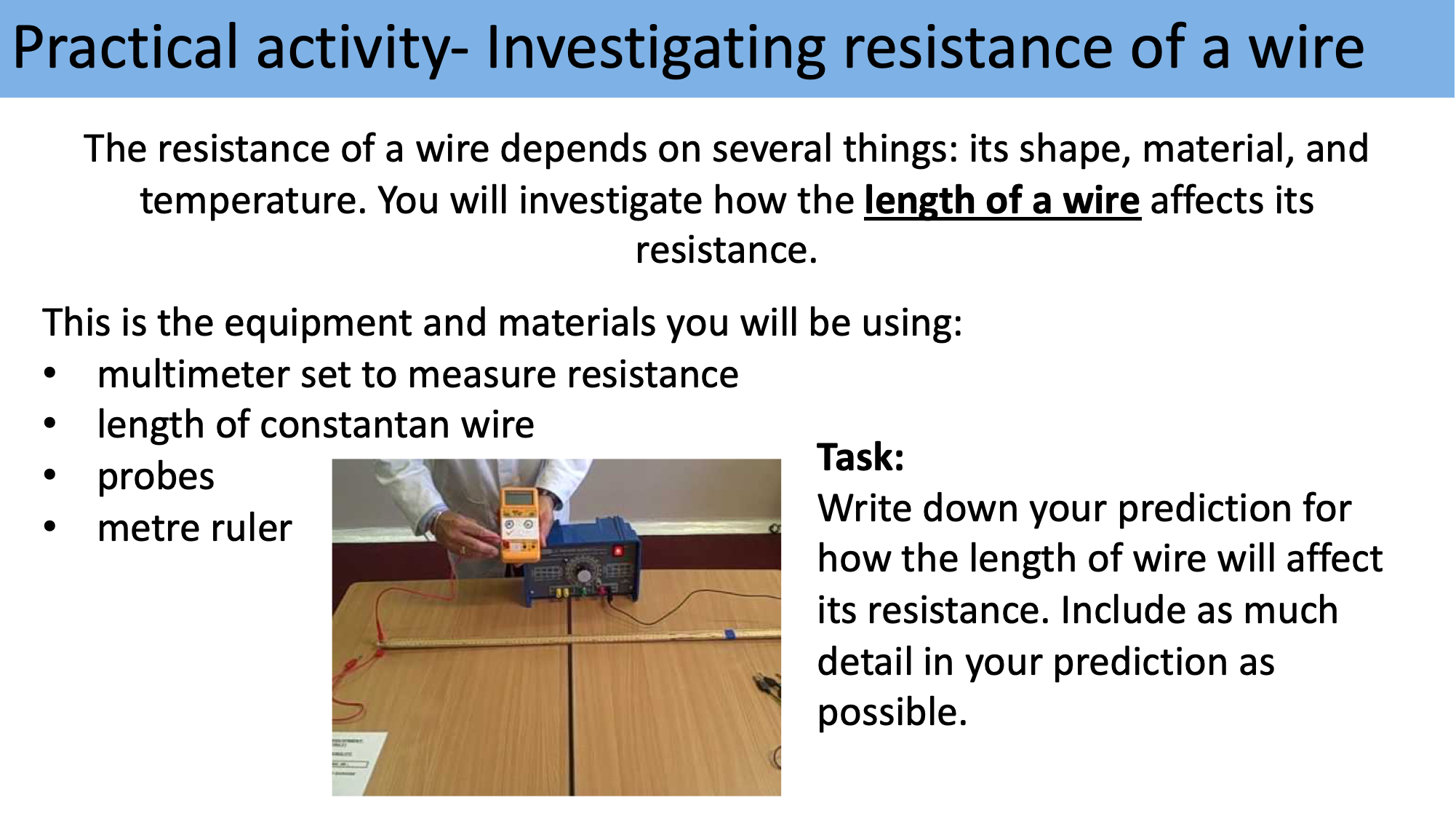 2.1.2 Resistance (AQA KS3 Activate 1) Teaching Resources