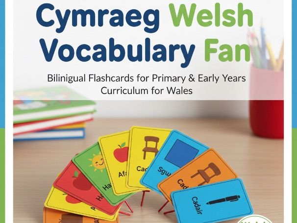 Cymraeg Welsh Vocabulary Fan – Bilingual Flashcards for Primary & Early Years