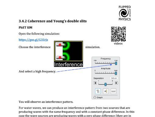 Coherence and Young's double slits