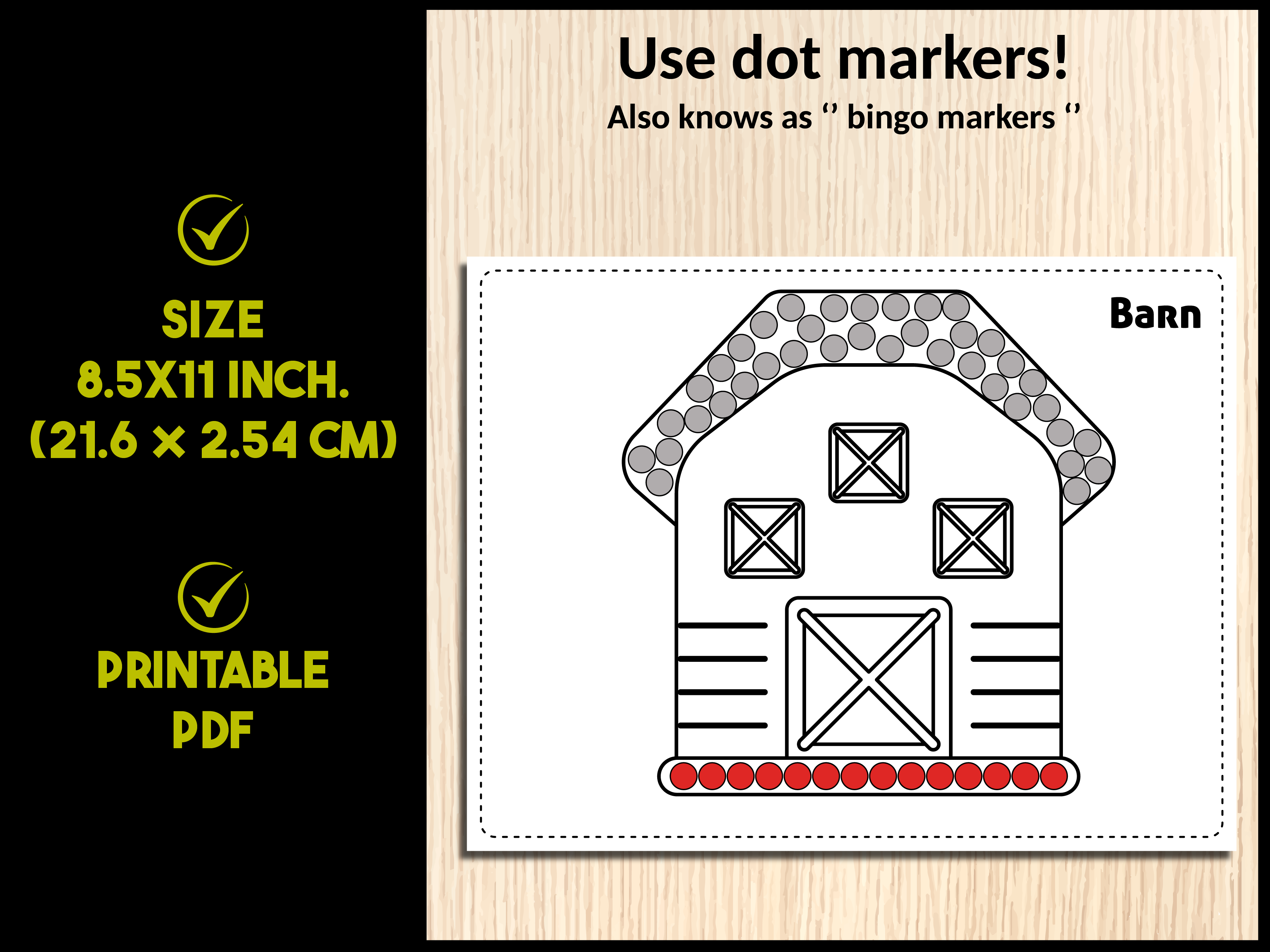 Printable Farm Animals Dot Marker | Do-A-Dot Preschool Activity For ...