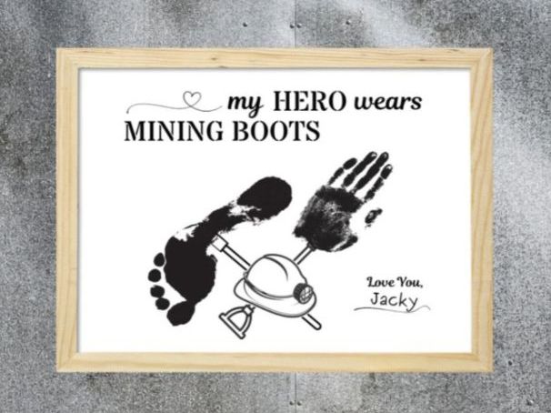Father's Day Handprint Craft for Coal Miner Dad