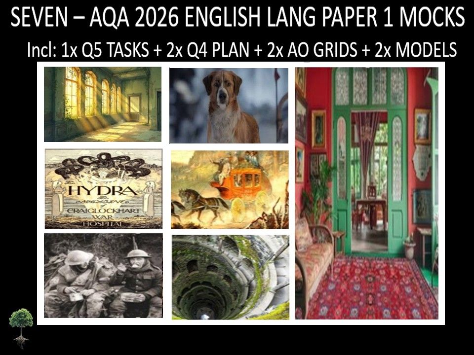 SEVEN - AQA PAPER 1 | 2026 FULL MOCKS | Q5 TASKS | Q4 PLAN | AO GRIDS | MODELS