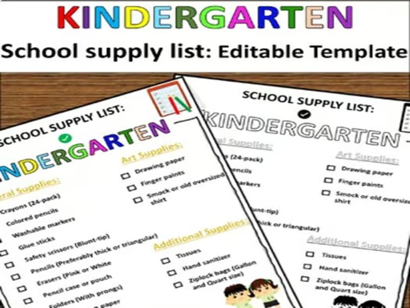 Reception School Supplies Checklist | EYFS Back to School Printable for Parents | Primary School