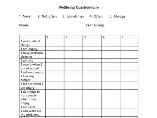 Wellbeing Questionnaire