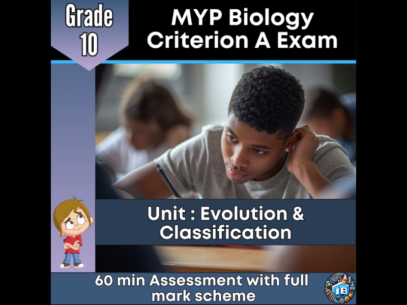 MYP Grade 10 Biology: Criterion A Exam - Evolution & Classification - 2026