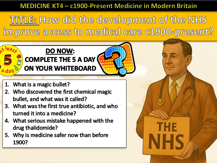 History GCSE Medicine Edexcel KT4 L3 NHS Modern c1900-Present (Fully Resourced).