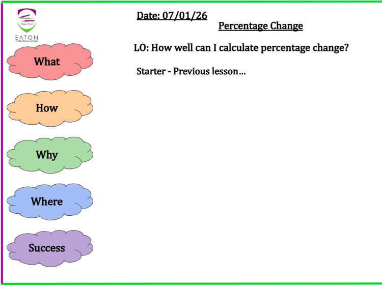 Percentage Change