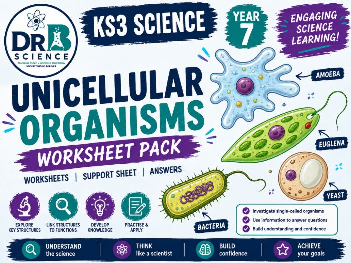 KS3 Unicellular Organisms Resource Pack