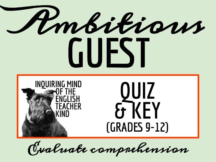 "The Ambitious Guest" by Nathaniel Hawthorne Quiz and Answer Key (Short Story)