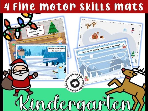Fine Motor Skill Cross the Midline 4 Mats Christmas winter holiday middle line