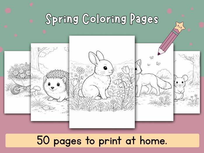 Spring Colouring Pages