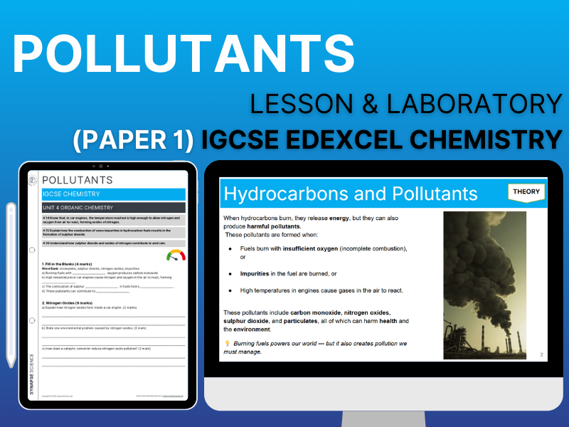 Pollutants – Lesson & Worksheet – Unit 4 – IGCSE Chemistry