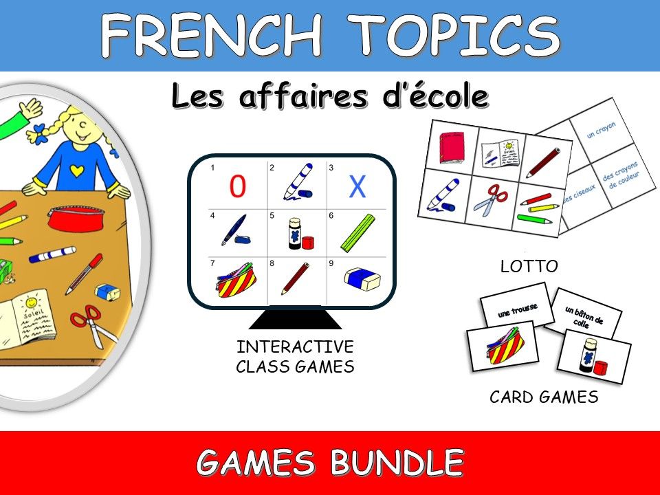 FRENCH TOPICS: LES AFFAIRES D'ECOLE-GAMES BUNDLE